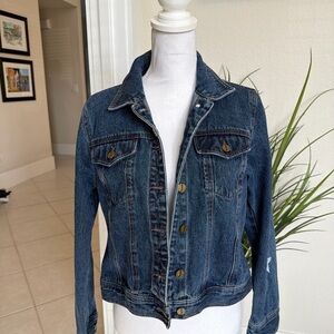 Jones New York M Jeans Jacket FGCU Hand Painted Logo Eagles Nest